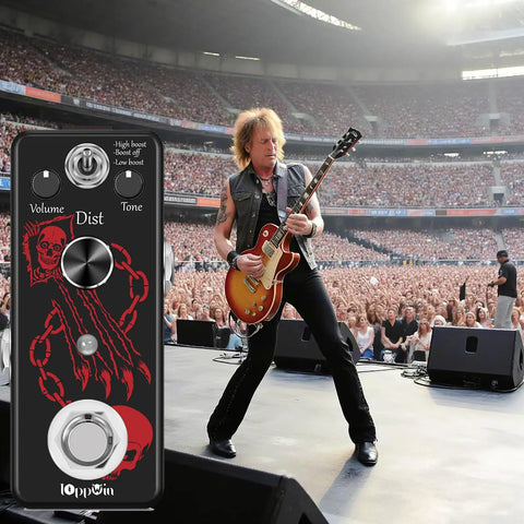 Heavy Metal Distortion Pedal With Three Modes Lo Boost Hi Boost And Bypass True Bypass For Pure Guitar Tone in live performance