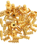 Table Bolt Sleeve Connector Kit With Zinc Alloy And Copper Material, detailed gold fasteners for sturdy assembly.