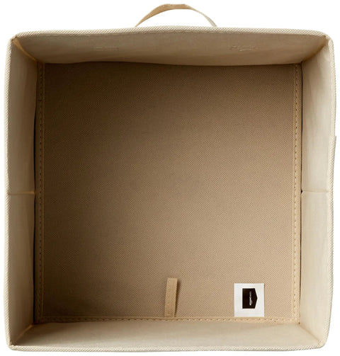 Sturdy Collapsible Fabric Storage Cubes With Sewn In Handles, Durable Beige Cloth Organizer Bins, Knock Your Clutter Outta Sight, Folds Flat In A Snap, Top Notch Choice For Any Room Setup, 6 Pack