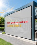 8 By 10 Foot Outdoor Sun Shade Cloth With Grommets For Patio Carport And Backyard Grey Shade Sail That Blocks Up To 95 Percent UV Rays Keeps Kids Cars And Plants Chill In The Sun installed on patio structure