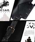 Men's Medieval Harness Armor Set with adjustable PU leather shoulder pauldrons and chest harness for cosplay detail