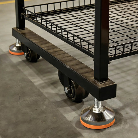 Heavy Duty M12x50 Leveling Feet Two Pack For Tables Workbenches Cabinets And Machines 2200 Lb Capacity 2.32 Inch Anti Slip Base