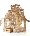 Lit Up 3D Ferris Wheel Wooden Puzzle For Adults With Built In Music Box And LED Illumination 222 Piece Model Building Kit With Storage Drawer The Ultimate Gift For Men And Women Large, wooden with music notes