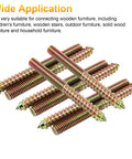 Rock Solid 3/8 Inch 16 Thread By 4 Inch Heavy Duty Hanger Bolts 8 Pack Drywall And Lumber Mounting Double End Screws stacked in a secure arrangement.