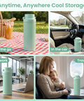 Grab And Go Breast Milk Cooler Bag For Pumping Moms Keeping Fresh Milk At Forty Three Degrees In One Hour Leakproof Design in various settings.