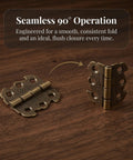 Tiny But Mighty Butterfly Hinges With 90 Degree Folding Design Vintage Zinc Alloy 20 Piece Set Decorative Engraved Pattern