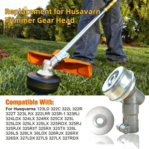 Gearbox Replacement Weed Eater Head With Direct OEM Fit for 525L 525LST 525RX Trimmers and Mowers shown on grass