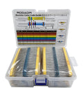 Massive 2600 Piece Resistor Kit With 130 Values From 1 Ohm To 3 Mega Ohm 1 Percent Tolerance One Quarter Watt Metal Film Resistors ideal for electronics projects prototyping and DIY electronics enthusiasts
