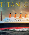 Titanic Building Set 217 Mini Brick Ship Model Kit Lego Compatible DIY 3D Puzzle STEM Toy For Adults And Kids Collectible Display Gift Great For History Buffs on a stormy ocean background