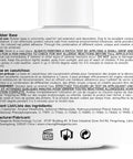 All In One Rubber Base Gel For Nails 4 In 1 Base Coat Foundation Gel Nail Repair And Strengthener Nude Pink UV Color Nail Polish 15ml Cruelty Free Vegan product label