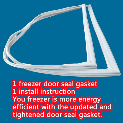 White Freezer Door Seal Gasket For Refrigerator Replacement 65.8 Inch By 31.5 Inch showing flexible rubber material