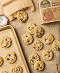 Natural Paper Sandwich Bags With Greaseproof Barrier, 48 Count Pack, shown with cookies on baking sheet