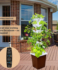 Dope Indoor 7 Tier Hydroponic Garden Tower With 35 Planting Pods For Soil Free Year Round Herbs Lettuce And Veggies Compact Easy Setup Ideal For Apartments And Small Spaces on patio