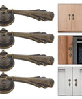 10 Pack Dope Vintage Style Zinc Alloy Drawer Pulls With Single Hole Design for bathroom cabinets and furniture drawers shown installed