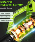 Cordless Leaf Blower With Battery And Charger, 20V Power motor detail showing dual speed modes and durability features.