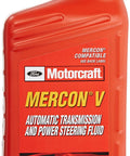 Ford MERCON V Automatic Transmission And Power Steering Fluid 1 Quart Premium Quality Fluid For Ford Lincoln Mercury Vehicles