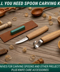 Score This Premium Wood Spoon Carving Knives Set Featuring Razor Sharp Sloyd Blade And Precision Hook Knife Perfect For Whittling Kuksa Bowls Or Cups beginner friendly kit with wooden handles and carving accessories.