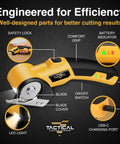Diagram of Beast Cordless Scissors For Cardboard And Box Cutting Power Cutter With Rechargeable 4V Battery features