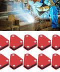 Super Cool Mtlavishness Welding Magnet Set With 10 Pcs features red multi-angle magnets for holding metal securely in welding projects.