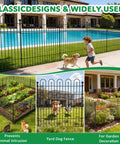Durable No Dig Garden Fence With Gate 32 Inch Tall Panels 29 Inch Wide Each 10 Panels Rustproof Metal Outdoor Barrier
