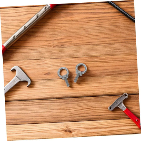 Beefy M6x20 Closed Ring Eye Bolt For Concrete Anchoring And Decorative Projects, Weatherproof And Wear Resistant Stainless Steel Anchor Bolt With Nylon Nut Buffer To Protect Surfaces, Ideal For Precision Instruments on wood