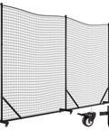 Heavy Duty Ball Stop Net System 40Ft By 12Ft 2 In 1 Portable Backstop Net for multi-sport use with freestanding frame and accessories.