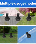 Removable And Reusable Dual Buckle Shade Cloth Clips 100 Pack Heavy Duty Plastic Tarp Grommet Fasteners For Garden Patio Awning Mesh