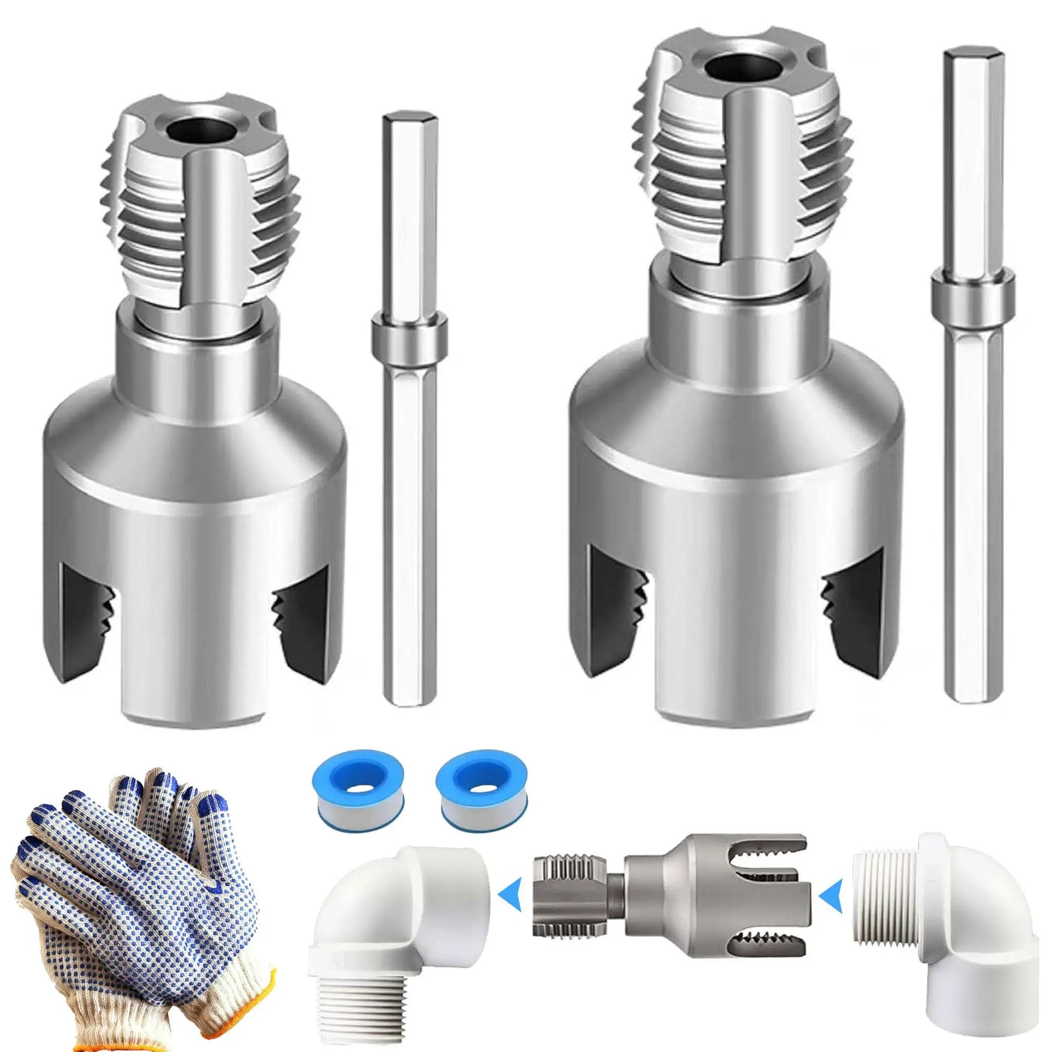 2-in-1 PVC Pipe Threader Kit: Fast Plumbing Repair