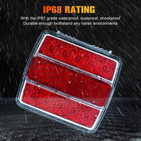 Dreamdragon magnetic trailer light kit, red LED taillight with IP68 waterproof rating