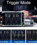 Pocket Sized Handheld Oscilloscope Kit With 2.4 Inch Color Screen And 1MSaS Real Time Sampling in use on workspace desk