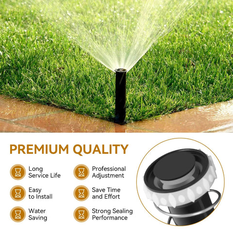 Sprinkler check valve, 2-pack, black plastic body with white ring, compatible with Hunter Pro Spray irrigation.