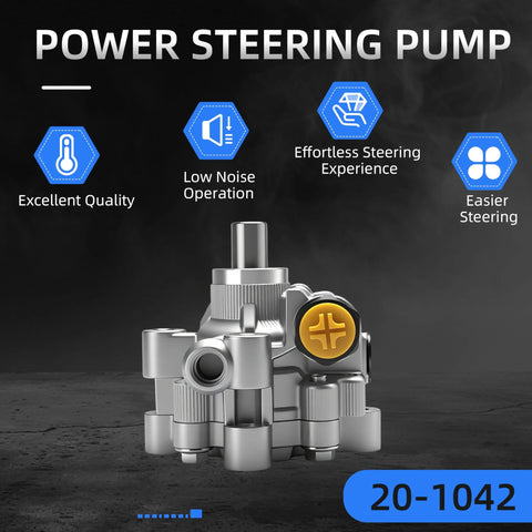 Power Steering Pump Fits Dodge Grand Caravan 2011 To 2020, Chrysler Town And Country, V6 3.6L Engine Replaces 20-1042 5151727AC