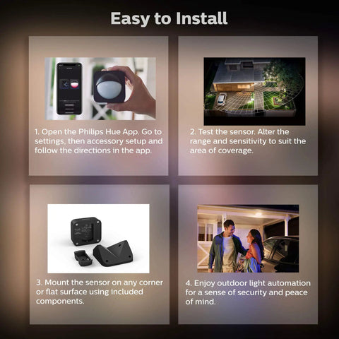 Smart Outdoor Motion Sensor For Indoor And Outdoor Lights Weatherproof Black Detector installation guide and examples
