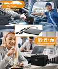 Image of the Three In One Portable Lunch Warmer for Car Truck Office and Travel Heats Meals Fast on the Go with Dual Cords.