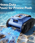 Automatic Robotic Pool Cleaner For Inground And Above Ground Pools, Wall Climbing Design, Cleans Floor, Walls, Waterline