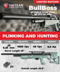 BullBoss.25 Cal PCP Air Rifle Limited Edition With Side Lever, 1000 FPS And 49 FPE, Quiet Energy Silencer, green camo design