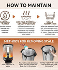Instructions on maintaining a Commercial Coffee Urn 70 Cup Electric Coffee Dispenser Stainless Steel Hot Beverage Dispenser 10.7L Capacity.
