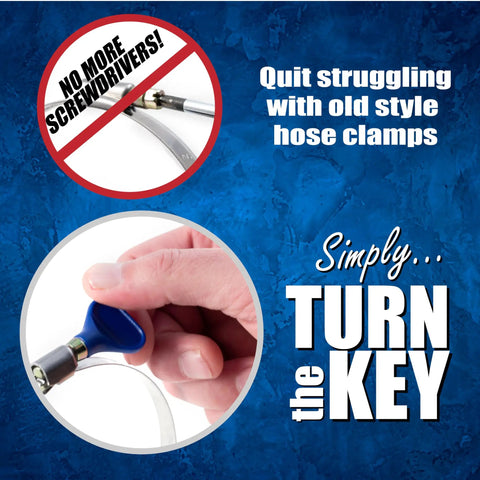 Person using an easy-turn clamp for Ultra Flex Clear Vue Heavy Duty PVC Dust Debris And Fume Collection Hose 4 Inch Diameter.