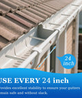 Installed 10 Pack 7 Inch Gutter Screws With Stainless Steel Sleeves And Set Nails, Rust Resistant Self Tapping Gutter Hanger Screws
