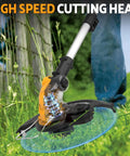 High-speed cutting head of 3-In-1 Cordless String Trimmer With Auto Line Feed, Foldable Weed Eater Edger And Mower