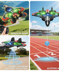 Foam RC Plane Drone With Four Batteries Delivers Up To 80 Minutes Of Flight Time For Kids And Adults 8 To 16 With 360 Degree Flip