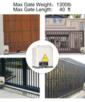 Beefy 280W AC Gate Opener with 4 Remotes for Heavy Duty Sliding Driveway Gates Up to 1400 lbs and 20 ft showcased on gates