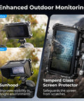 Monitor Cage Kit For Atomos Ninja TX And TX GO with sun hood and tempered glass screen protector outdoors