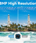 Comparison of 8MP high resolution 2448P vs 1080P capture with 8MP USB Camera Module With 180 Degree Fisheye Lens For Machine Vision And Industrial Automation Ultra Wide Angle Webcam With Wide Field Of View For Linux Windows Android Mac OS Compact Security Web Camera For DIY Projects
