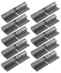 Heavy Duty Weldable Steel Lift Off Hinges For Industrial Doors And Windows With Detachable Flag Design, quick removal, silver finish, pack of 10