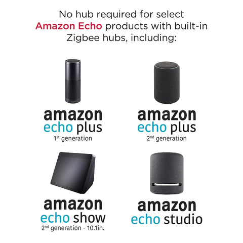Amazon Echo devices compatible with Zigbee In Wall Paddle Dimmer With QuickFit And SimpleWire for smart home control.