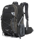 Waterproof Hiking Backpack For Men And Women, Lightweight Day Pack For Travel And Camping, 40L, Black with Padded Straps
