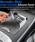 Mercedes Benz Center Console Wrap Kit 1 To 1 Fit Gear Shift Panel Protector Cover Silicone Sticker For GLC X254 GLC260 GLC300 GLC300e GLC43 AMG 2023 2024 2025 Washable Interior Upgrade Easy Install being installed.