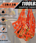 Heavy Duty Cargo Lifting Net 4.92x4.92 Ft Hoist 1100 Lbs Nylon Sling With 10 To 12 Cm Square Holes For Rigging in use