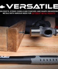 Ball Pein Hammer Set 5 Piece Workhorse Heavy Duty For Metal Rivets Chisels And Punches 8 12 16 24 32 Oz shown on workbench